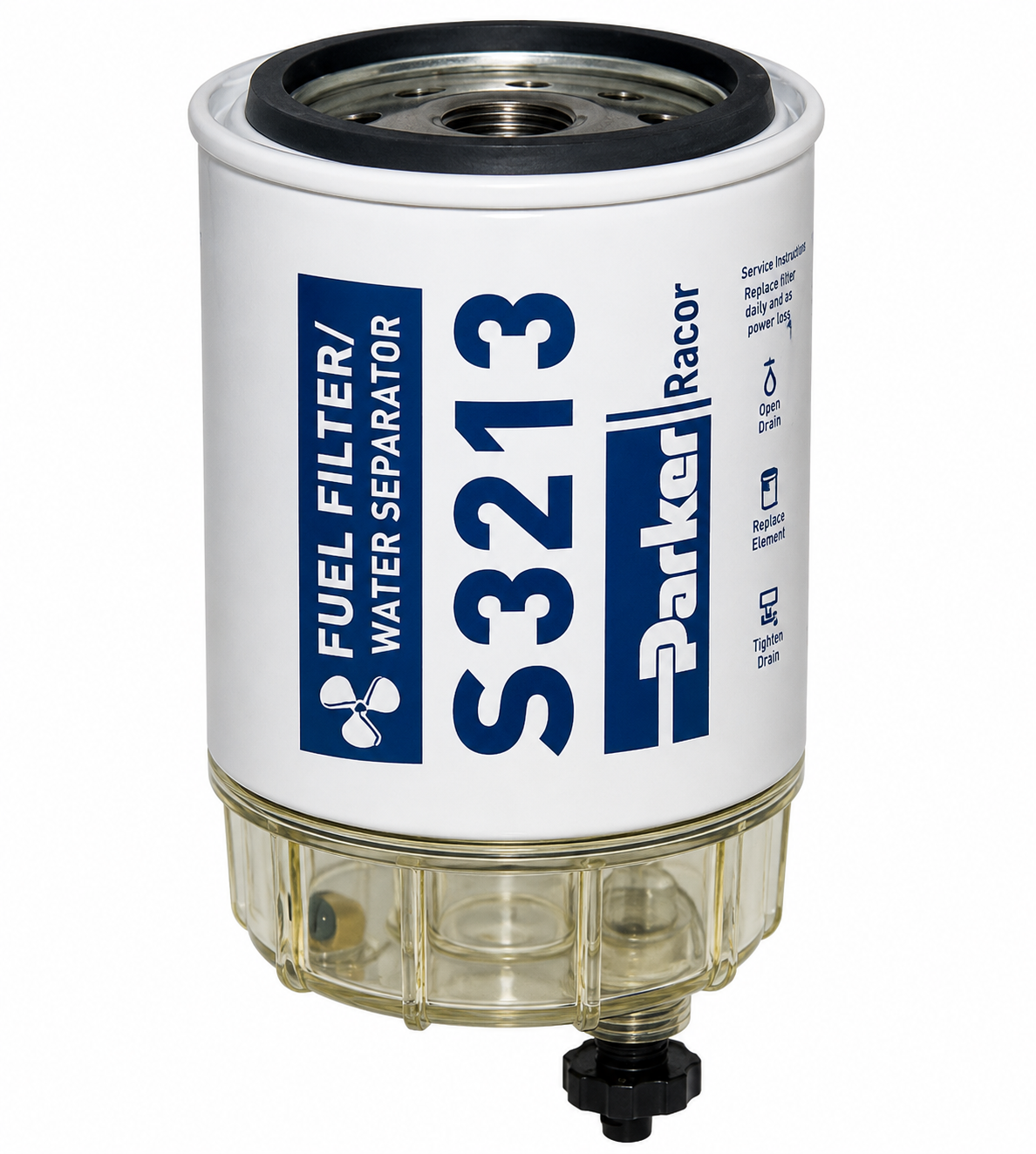 Filtro separador agua-combustible Parker Racor S3213 – Marino 10 micras