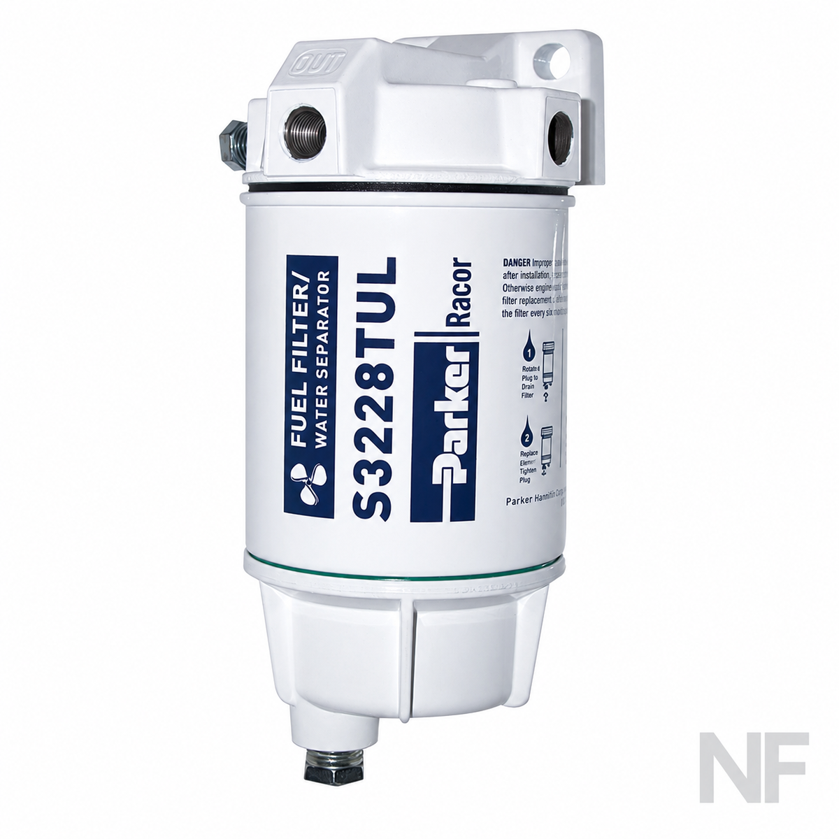 Filtro separador agua-combustible Parker Racor S3228TUL con vaso – Gasolina 10 micras