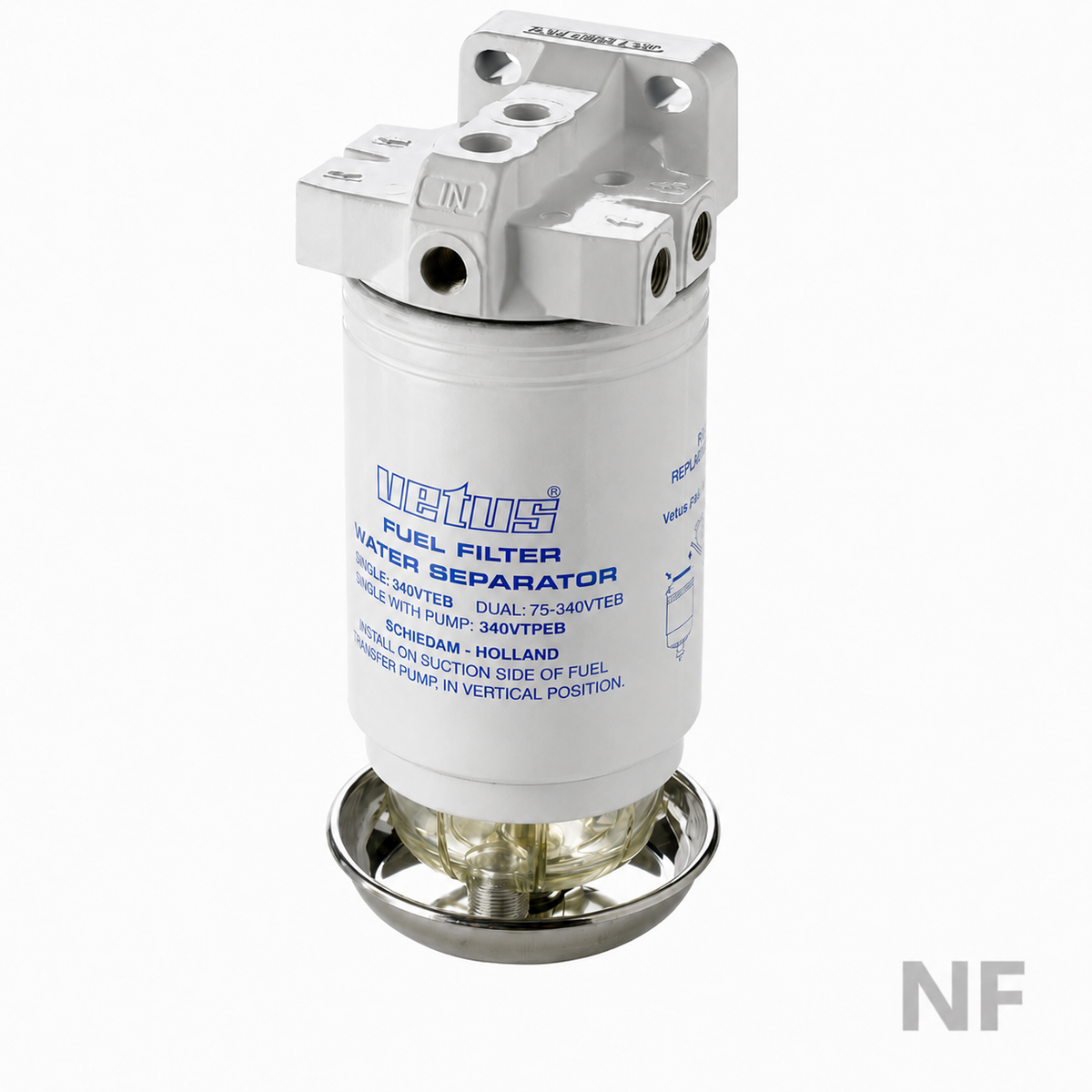 Filtro separador agua-combustible Vetus 340VTEB – 10 micras / 620 l/h